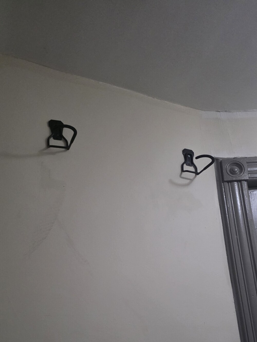 Black BIKE Wall Hooks - ONLY TWO